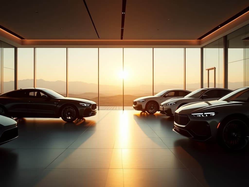 Luxury car showroom